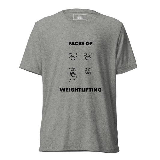 Faces of Weightlifting tee